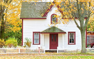AThe outside of a home owned by a baby boomer