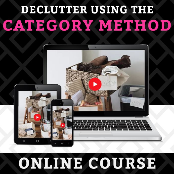 Rita's Online Decluttering Course Product Thumbnail CATEGORY METHOD
