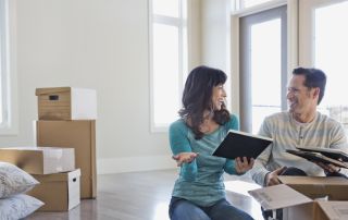 a couple decluttering to move into a new home using Rita's moving out mindset decluttering method