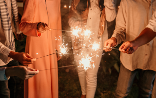 An image of a group of friend reinventing their holiday season as their life changes too.