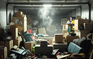 An image of a storage room waiting to get decluttered to have room for what matters most in a minimalist lifestyle.