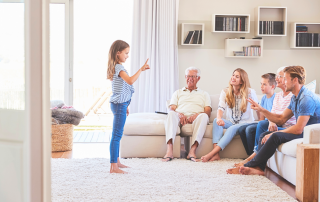 An image of a family living a minimalist lifestyle and embracing living intentionally.