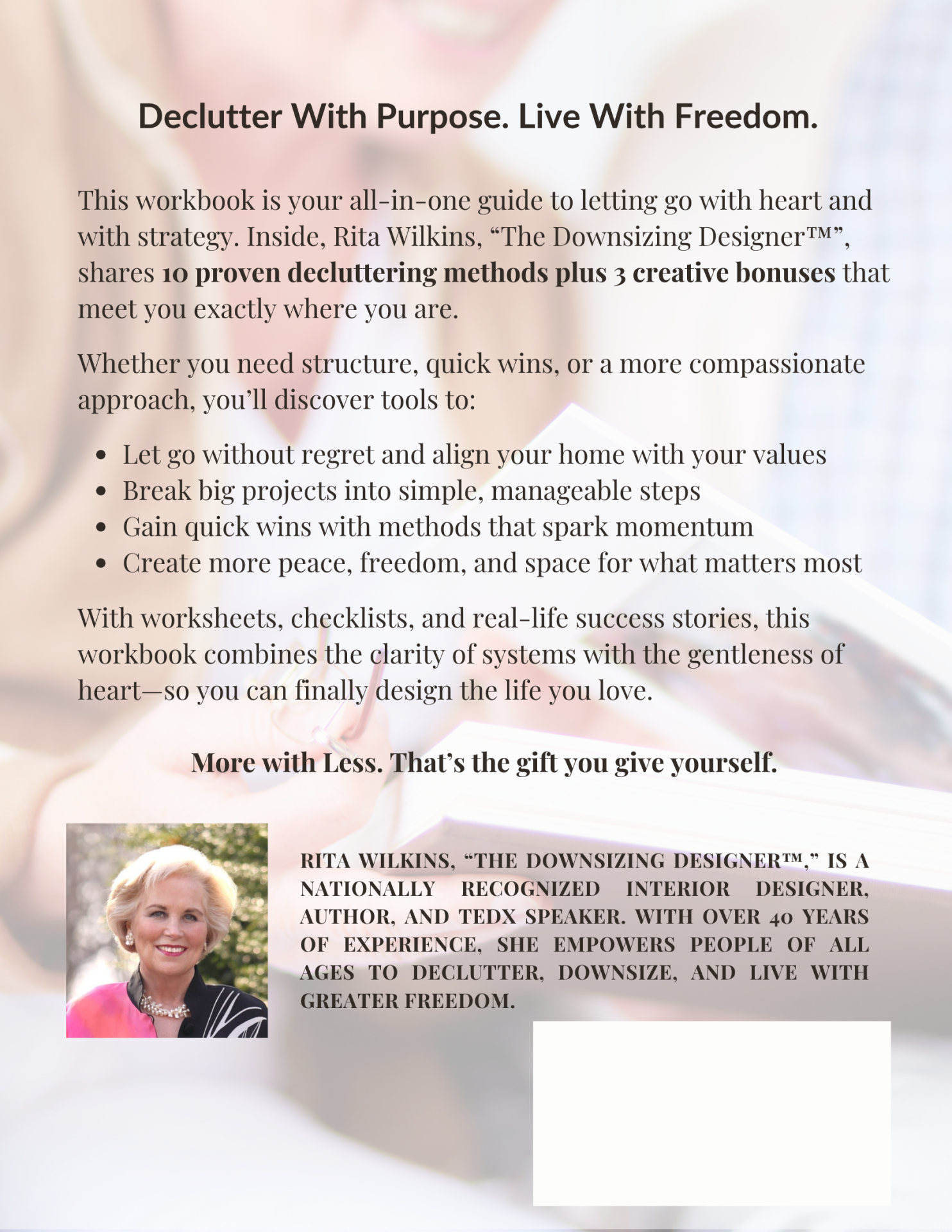 Letting Go Workbook Back Cover