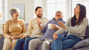 Family ancouranging conversation about downsizing and decluttering aiming for a better, simpler and happier life and lifestyle.